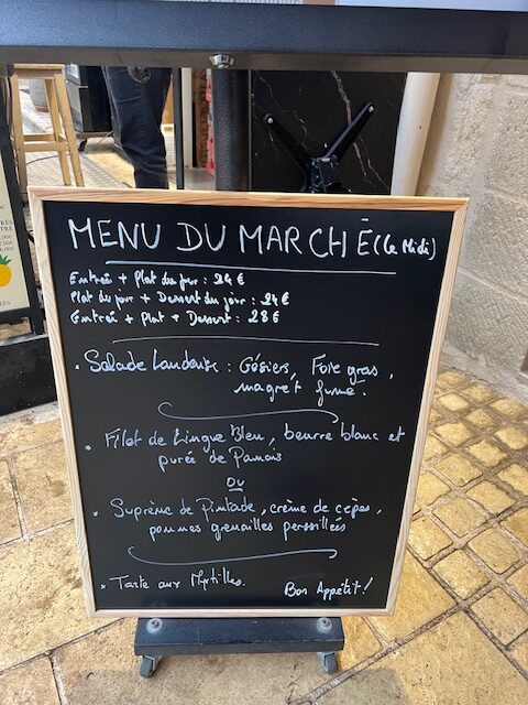 Menu du marché 13/01