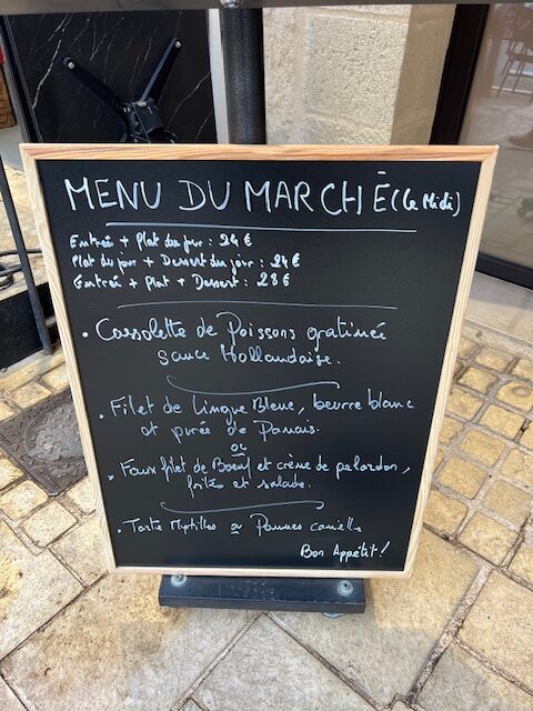 Menu du marché 14/01