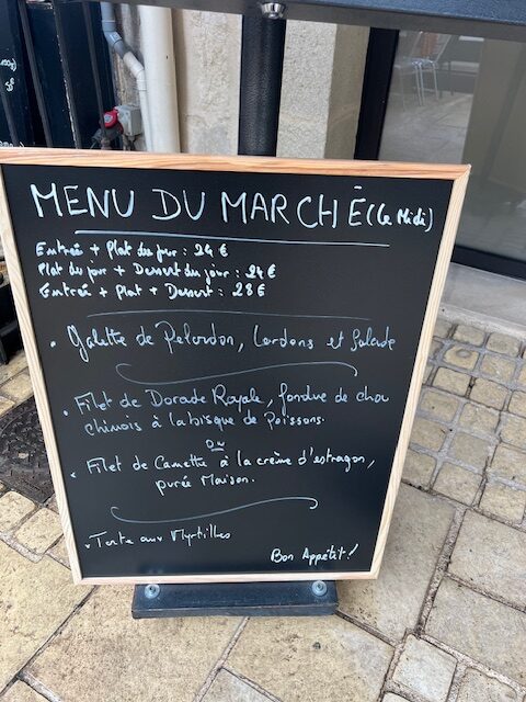 Menu du marché 28/01