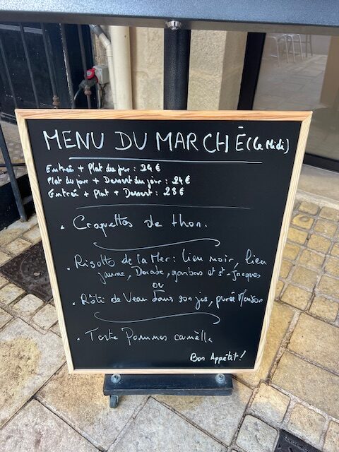 Menu du marché 30/01