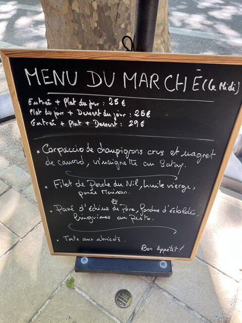 Menu du marché 08/05