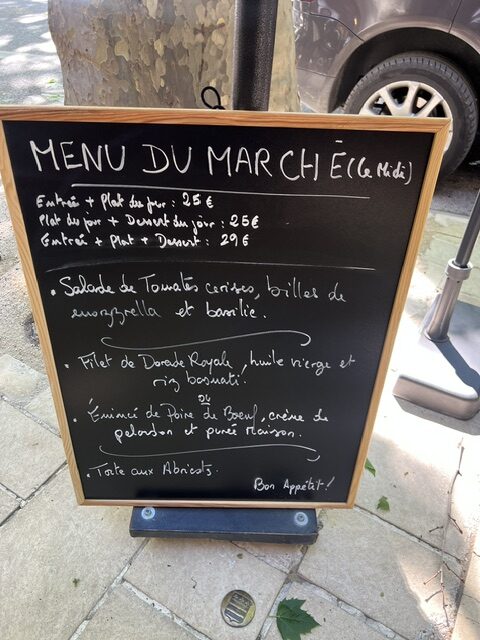 Menu du marché 12/05