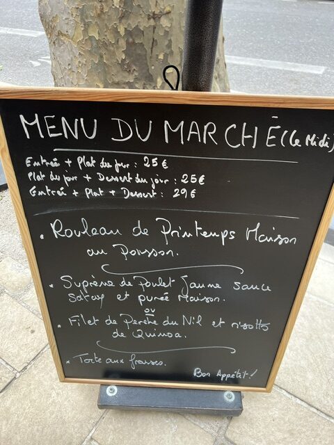 Menu du marché 14/05