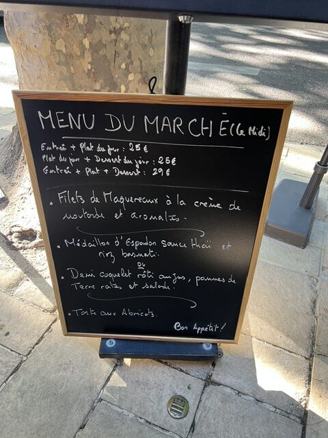 Menu du marché 10/06