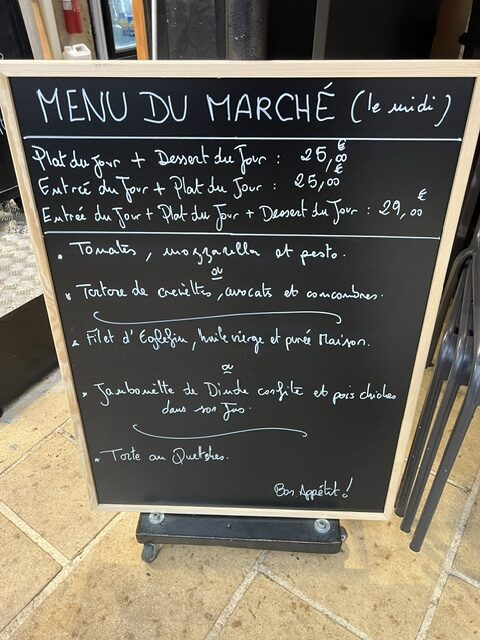 Menu du marché 07/10