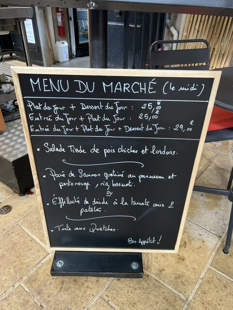 Menu du marché 08/10