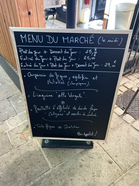 Menu du marché 09/10